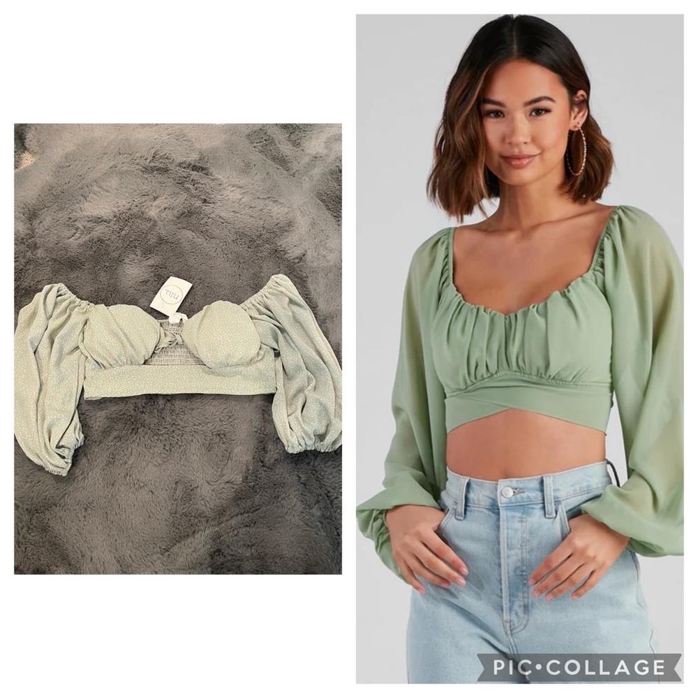 *LIKE FREE PEOPLE FLORAL CROP TOP